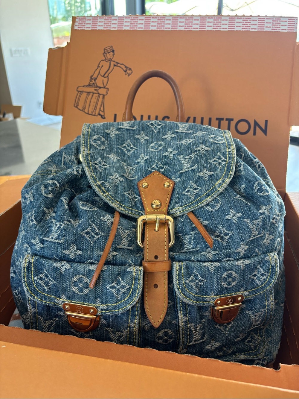 Louis Vuitton Denim Backpack